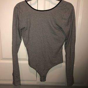 Garage brand striped body suit